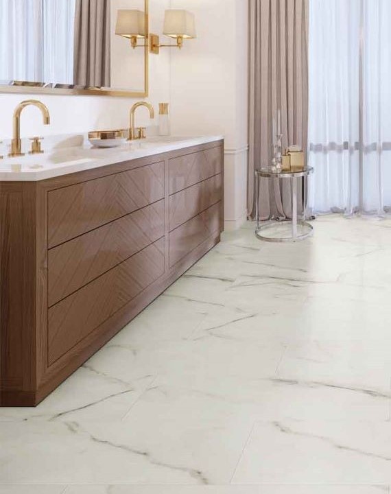 installed vinyl flooring in home